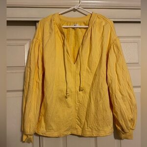 Aerie Women's Yellow Notes Easy Street Sweatshirt Size XS